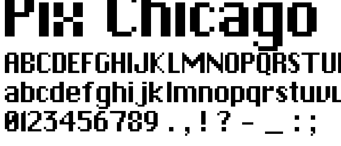 pix Chicago font